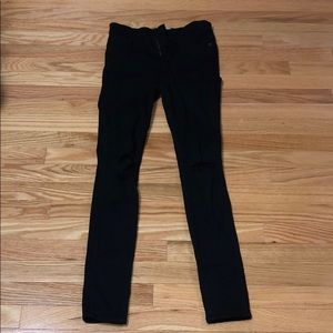 Abercrombie black ripped knee jeans